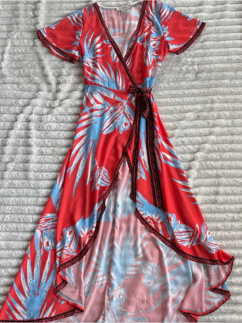 Flying Tomato Boho Vacation High-Low Dress - Tropical Floral Print - Sz Small